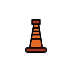Traffic Cone Work Filled Outline Icon