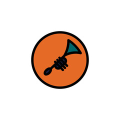 Music Trombone Brass Filled Outline Icon