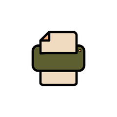 Preview Print Text Filled Outline Icon