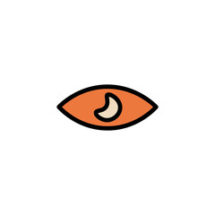 Text Edit Eye Filled Outline Icon