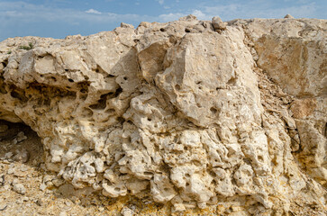 Limestone hillocks at Purple Island at Al Khor in Qatar