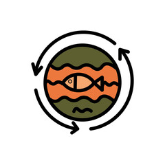 Ecology Fishing Sea Filled Outline Icon