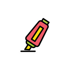 Highlighter Marker Tool Filled Outline Icon