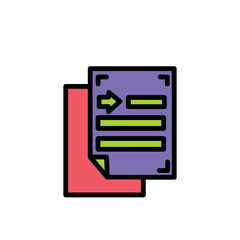 Right Indent Edit Filled Outline Icon