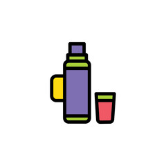 Thermos Flask Thermo Filled Outline Icon