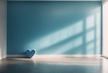 little blue heart in the blue room