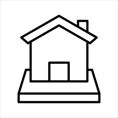 minimal home icon - web homepage symbol - vector website sign