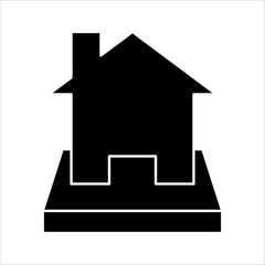 minimal home icon - web homepage symbol - vector website sign