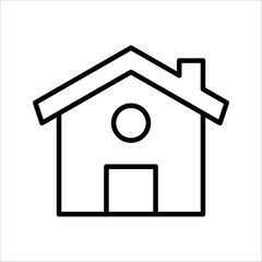 minimal home icon - web homepage symbol - vector website sign