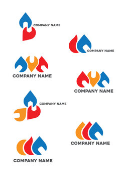 Heizung Sanit&auml;r Plumber Logo