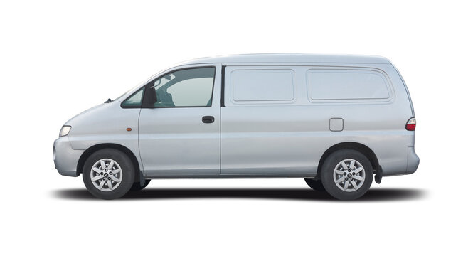 Hyundai H1 Van side view isolated on white background	
