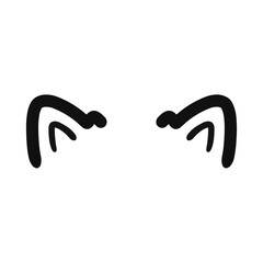 Cat Ears Cartoon Illustration