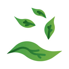 Leaf icon in gradient fill style with high vector quality suitable for ui and spring needs