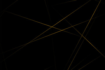 Abstract black with gold lines, triangles background modern design. Vector illustration EPS 10. - obrazy, fototapety, plakaty