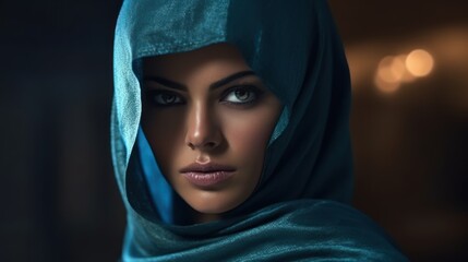 Naklejka premium A woman in an Arabian cape