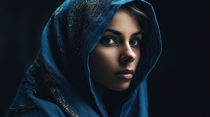 Naklejka premium A woman in an Arabian cape