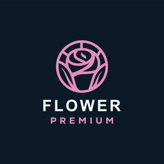 Flower Logo Symbol Design illustration vector Icon Emblem