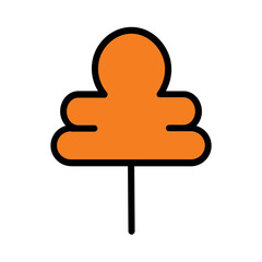 Forest Tree Wood Filled Outline Icon