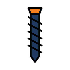 Nail Screw Wood Filled Outline Icon