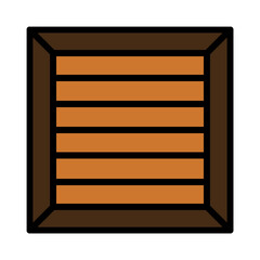 Box Stock Wood Filled Outline Icon