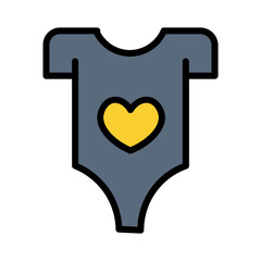 Baby Suit Wear Filled Outline Icon
