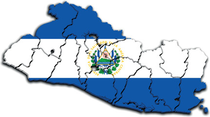 EL SALVADOR MAP PROVINCES AND DEPARTMENTS