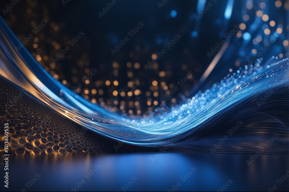 Poster digital business abstract wave technology background the futuristic realm with this captivating wallpaper, the mesmerizing wave of science , creating a visual network of innovation