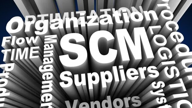 SCM Supply Chain Management System Process Vendors Suppliers Company 3d Animation