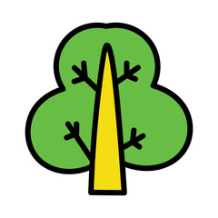 Forest Garden Trees Filled Outline Icon