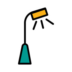 Lamp City Street Filled Outline Icon