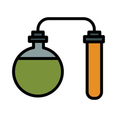 Laboratory Test Tube Filled Outline Icon