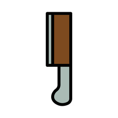 Knife Art Blade Filled Outline Icon