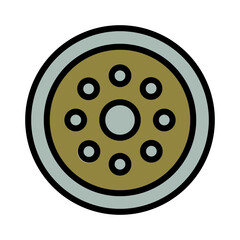 Game Sword Shield Filled Outline Icon