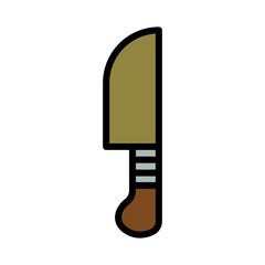 Knife Art Blade Filled Outline Icon