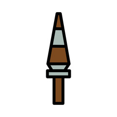 Knife Art Blade Filled Outline Icon
