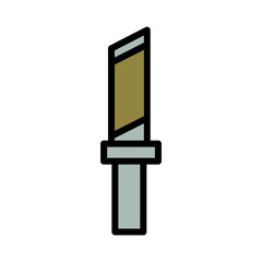 Knife Art Sword Filled Outline Icon