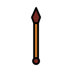 Sharp Sword Blade Filled Outline Icon