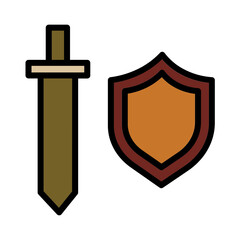 Game Sword War Filled Outline Icon