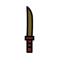 Sport Game Sword Filled Outline Icon