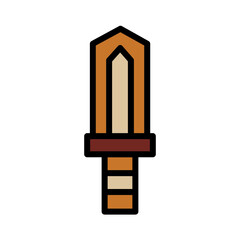 Sport Game Sword Filled Outline Icon