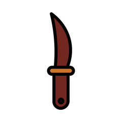 Adventure Fairy Sword Filled Outline Icon