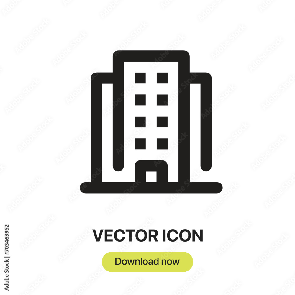 Poster business icon vector. linear-style sign for mobile concept and web design. business symbol illustrat