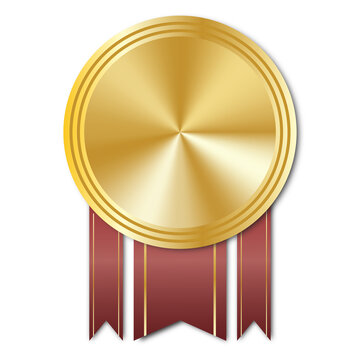 Elegant gradient gold medal design
