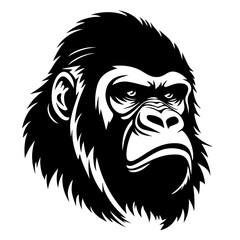 Majestic Gorilla Head Vector