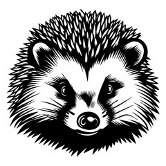 Charming Hedgehog Head Vector Design