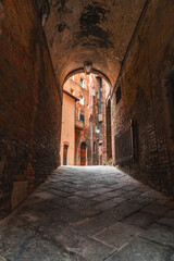 Generic architecture and street view in Siena, Tuscany, Italy