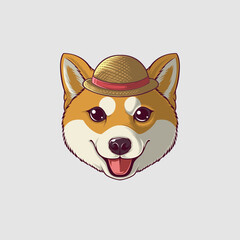 Cute Dog Vector Illustration