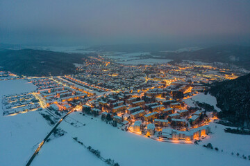 aerial view of the city