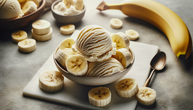 banana vanile ice cream
