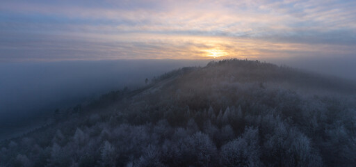 sunrise over the mountains